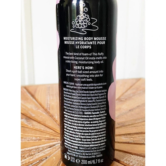 NWT PINK Victoria’s Secret Mega Moisture Foam Moisturizing Body Mousse - Picture 3 of 4